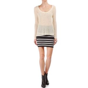 RAG & BONE Juliet Burnout Silk Sheer Knit Sweater